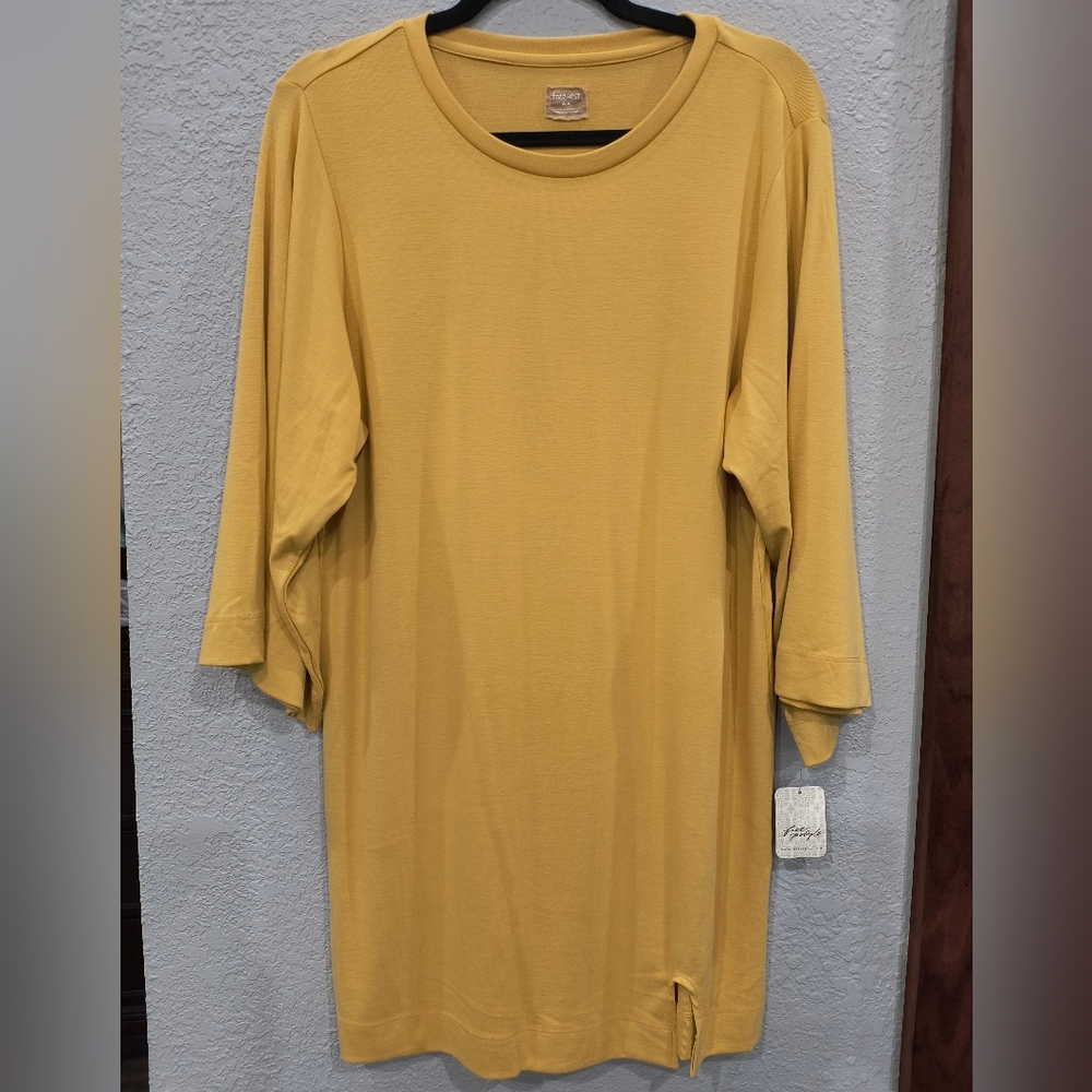 New Free People Yellow Mini Dress - Picture 3 of 3